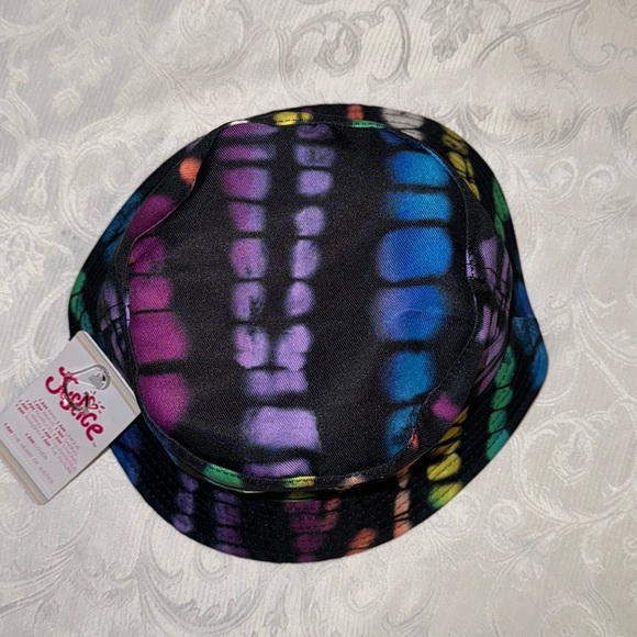 Justice Brand Child Girls/Boys Black Tie-Dye Bucket Hat, Radiate Love - Picture 6 of 12